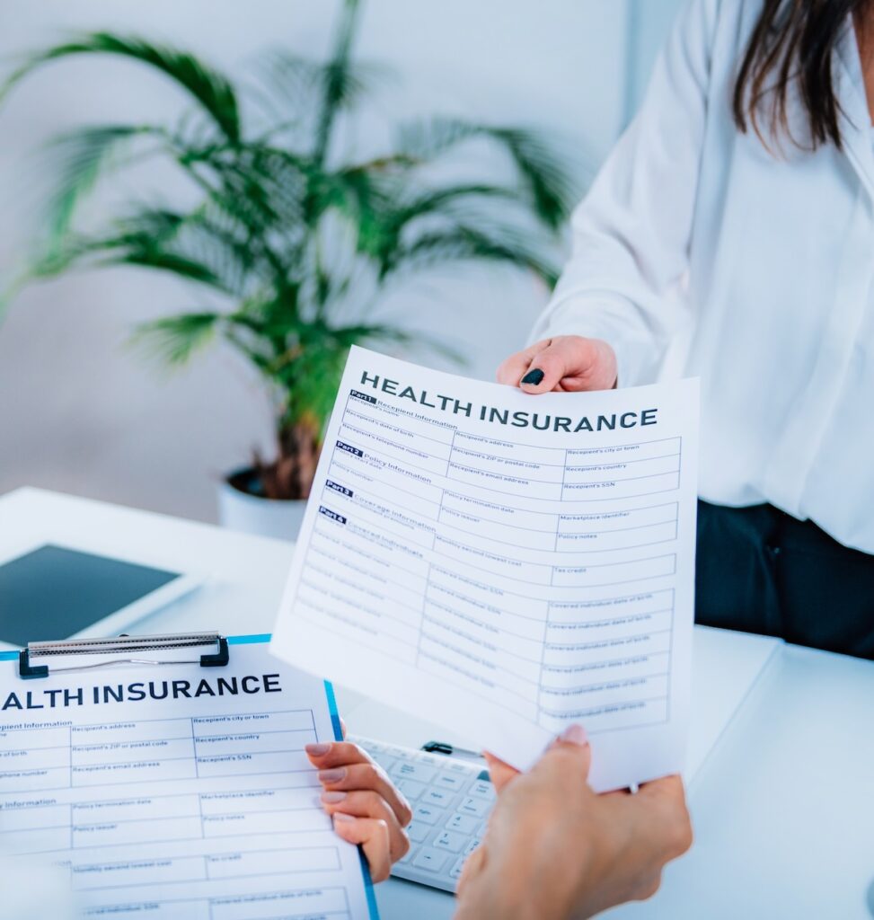 Handling Insurance paper to a client